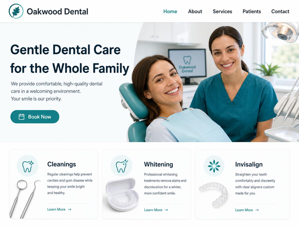 Oakwood Dental website design